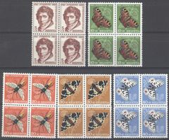 PJ 1955 158-162 Viererblöcke postfrisch **