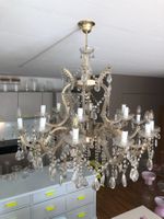 Grosser antiker Kristallglas Kronleuchter (18-flammig)