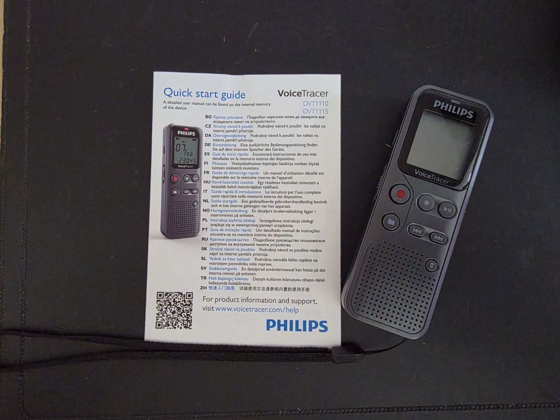 Philips Registratori: Philips Voice Tracer DVT1115 - Diktiergerät – Usato da Seuzach venduto da Tadpeyn