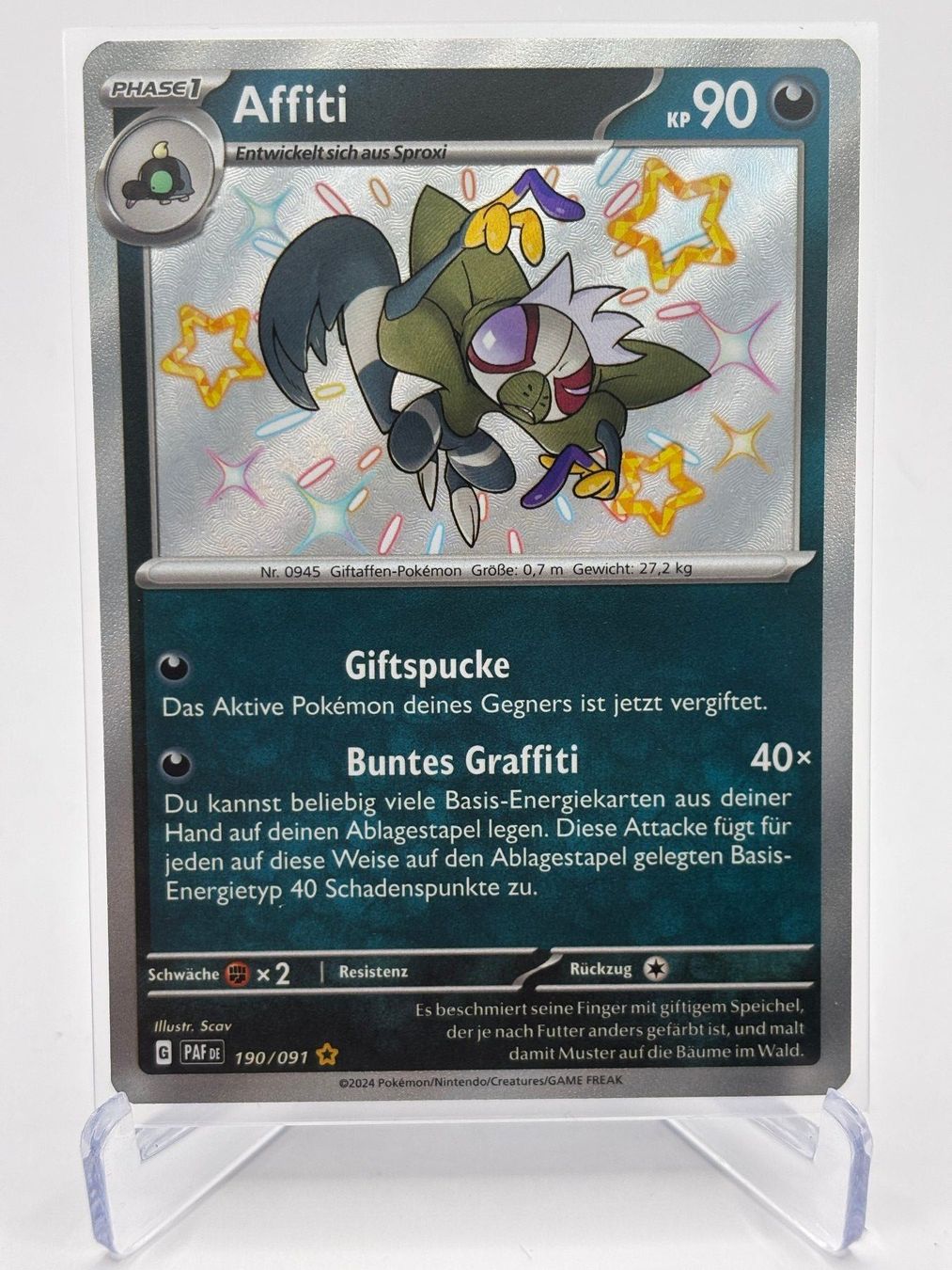 Pokémon Sammelbilder & Trading cards: Paldeas Schicksale - Affiti  (PAF 190) - DE – Neu (gemäss Beschreibung) aus Allschwil von Bullach