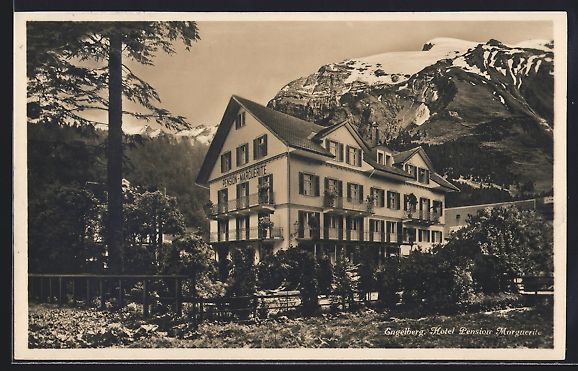 Cartoline postali: AK Engelberg, Hotel Pension Marguerite – Usato da Berlin venduto da bartko-reher