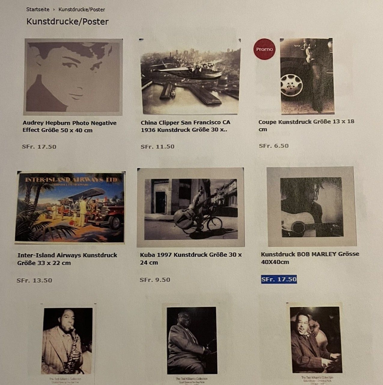 Foto & Immagini: Grosse Sammlung von Posters und Kunstdrucken – Nuovo (secondo la descrizione) da Adligenswil venduto da Decor-Tech