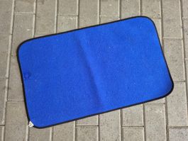 Hundematte / Transportbox-Matte, gummiert, blau
