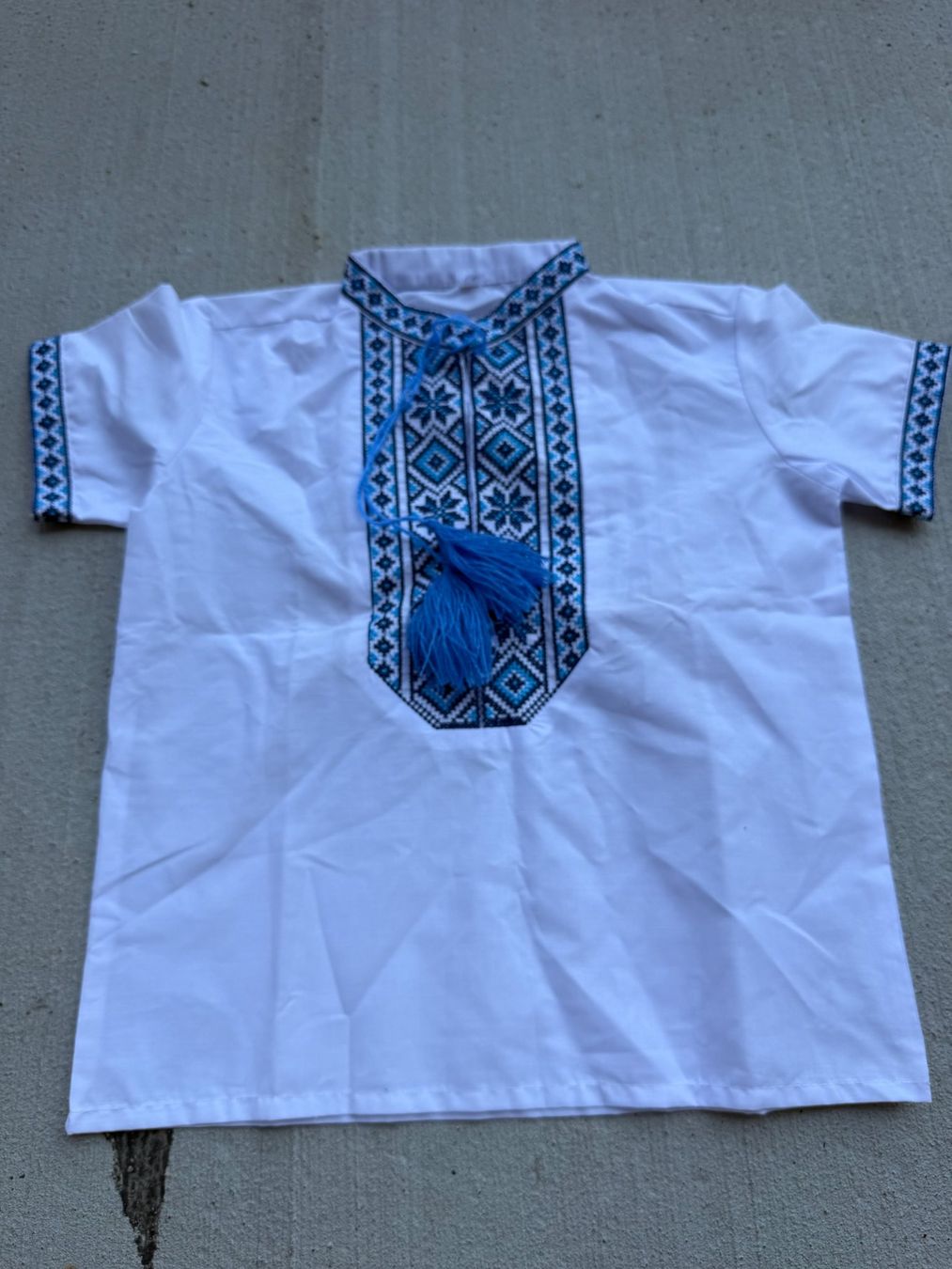 Camicie, Top & T-shirt: Hemdbluse Weiss Blau baby – Usato da Riehen venduto da ann_76jw