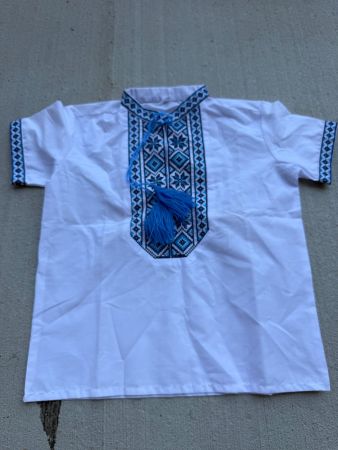 Hemdbluse Weiss Blau baby