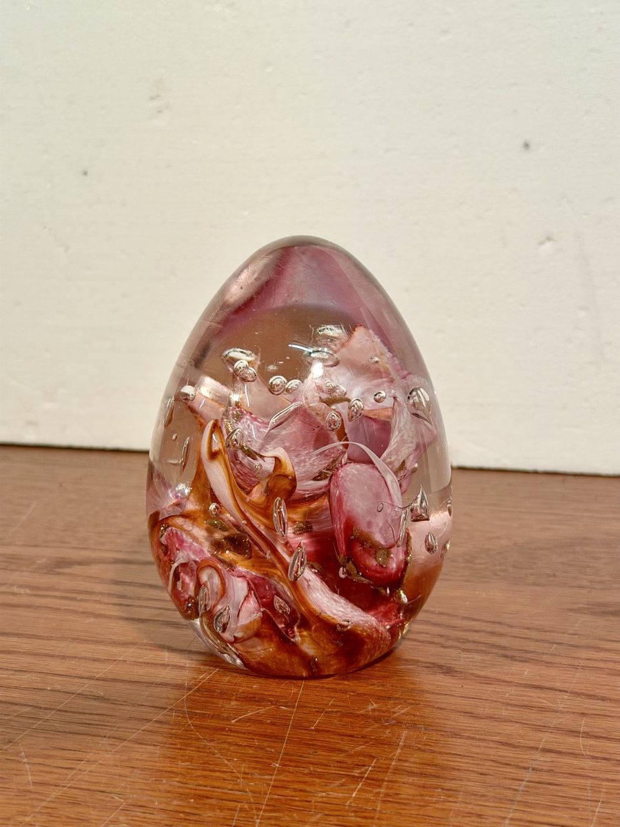 Bicchieri: Handblown Glass Egg Paperweight - Signed Luzoro 2000 – Usato da Lausanne venduto da artnouveau04 3