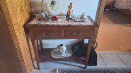 Console d’entrée en bois – 2 tiroirs et tablette inférieure