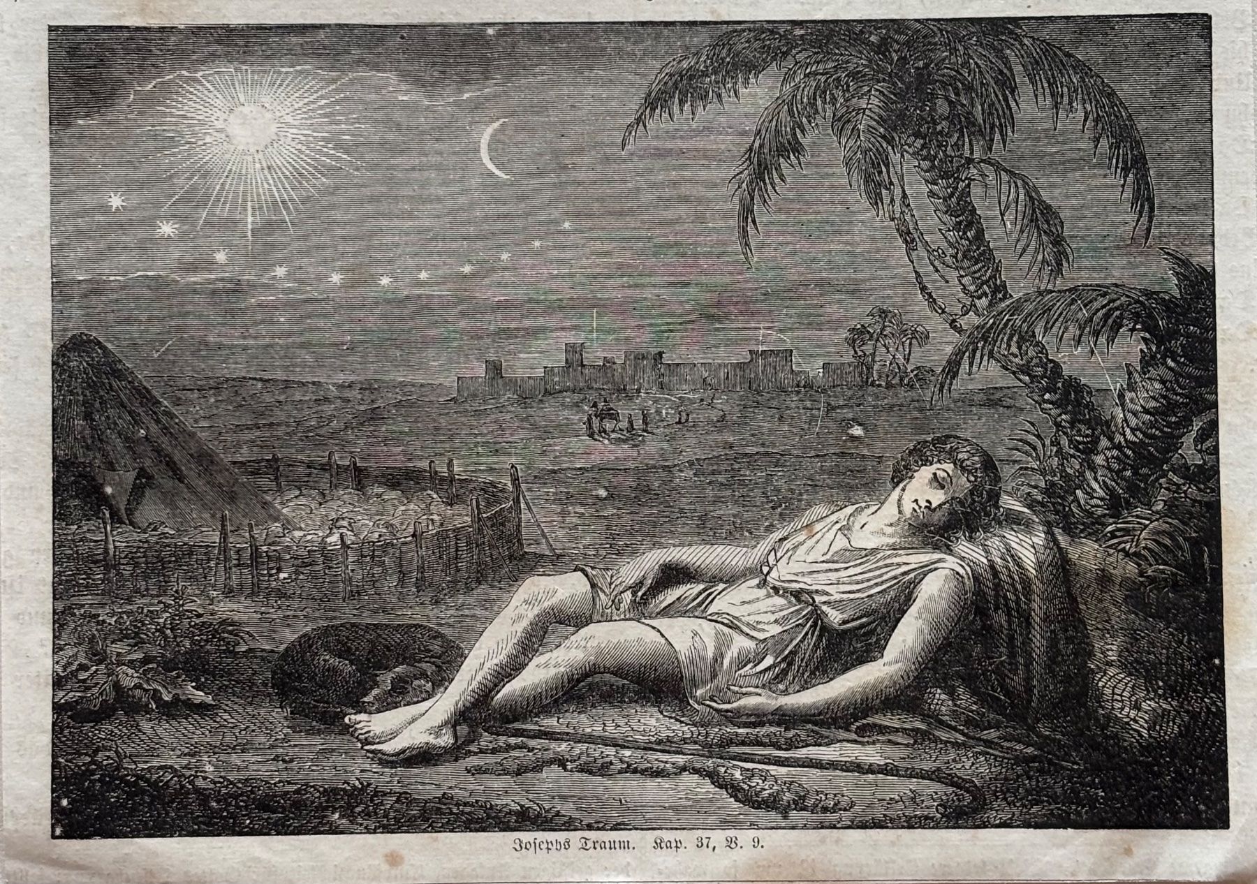 Incisioni: Holzstich 1862 - Joseph's Traum – Usato da Frauenfeld venduto da Merk52