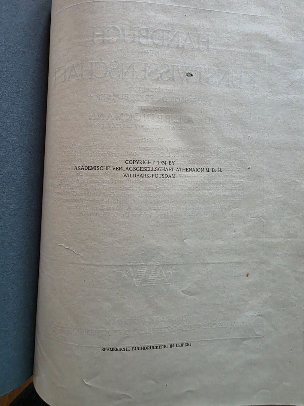 Bücher: Handbuch der Kunstwissenschaft E. Hildebrandt 1924 – Gebraucht aus Walterswil BE von Lonitti 5