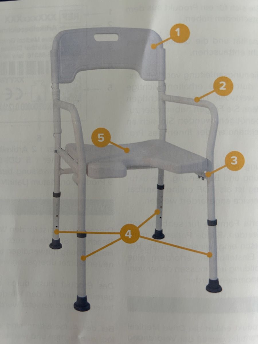 Sedie: Duschstuhl, Badestuhl DSF 130 – Nuovo (secondo la descrizione) da Winterthur venduto da ErikaW10 9