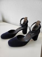 Paul Green Damen Pumps, Gr. 39 (6) - dunkelblau, Wildleder