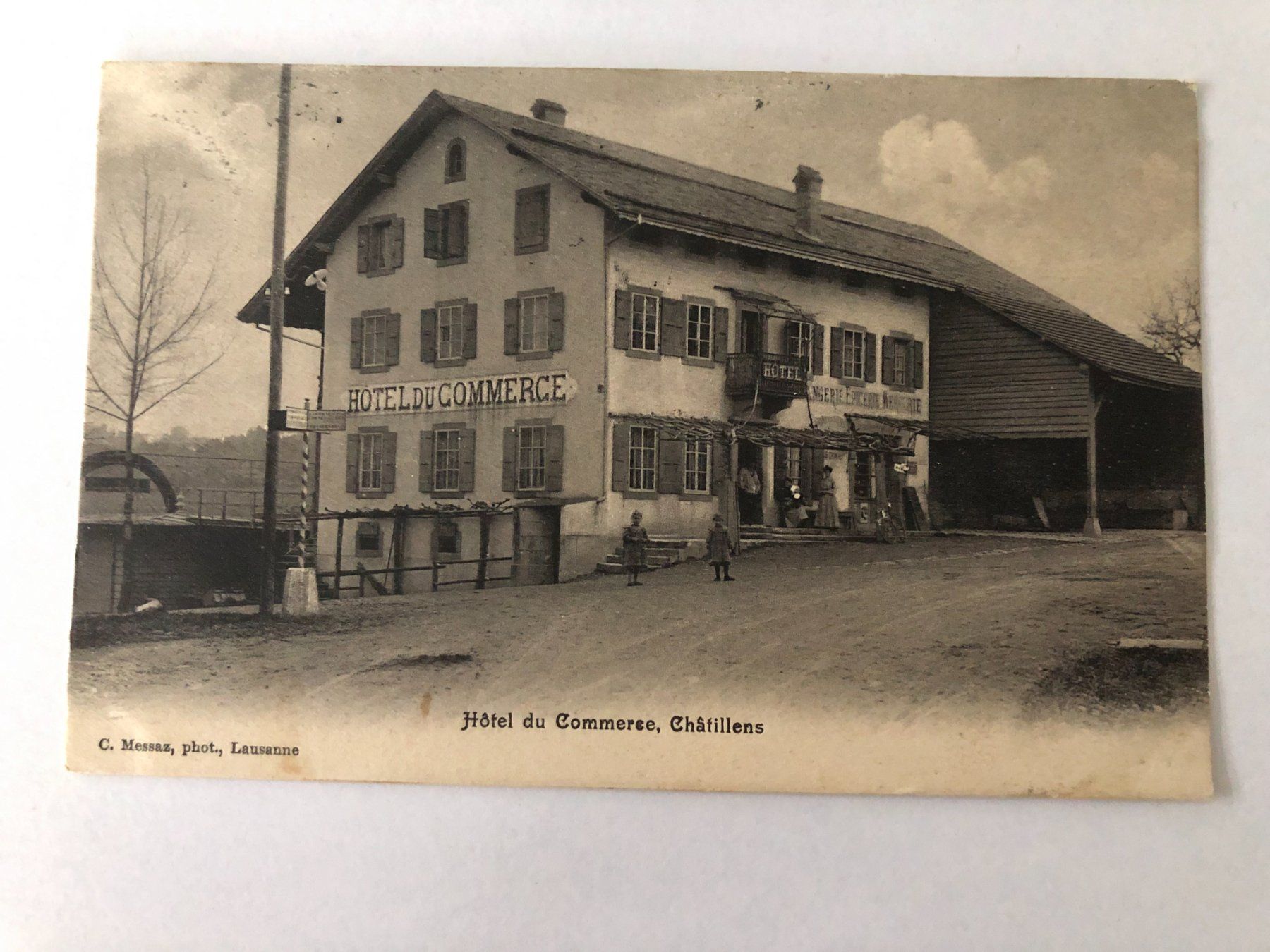 Ansichtskarten: Chatillens - Hotel du Commerce  1906 – Gebraucht aus Pfäffikon ZH von Waltoversand