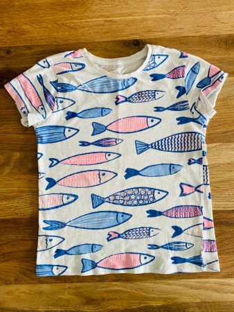 Mädchen tShirt FISCHLI, 134cm, 100% Baumwolle, BRIEF