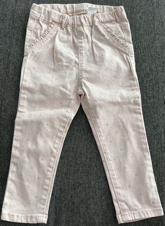 H&M Baby-Mädchen Hose Gr. 86 (12-18M), rosa mit Herzen