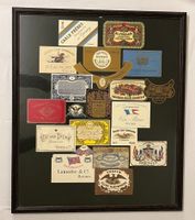 6 tableaux avec etiquettes  de champagne