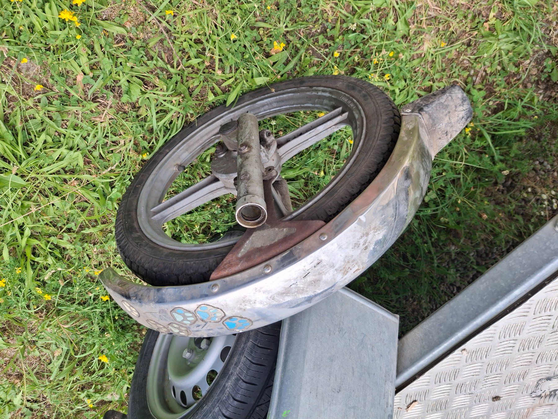 Piaggio Mofa-Ersatzteile: VORDERRAD + GABELHOLMEN PIAGGIO SI POSTMOFA VARIO 991095 ? – Gebraucht aus Wängi von Toeff85 3