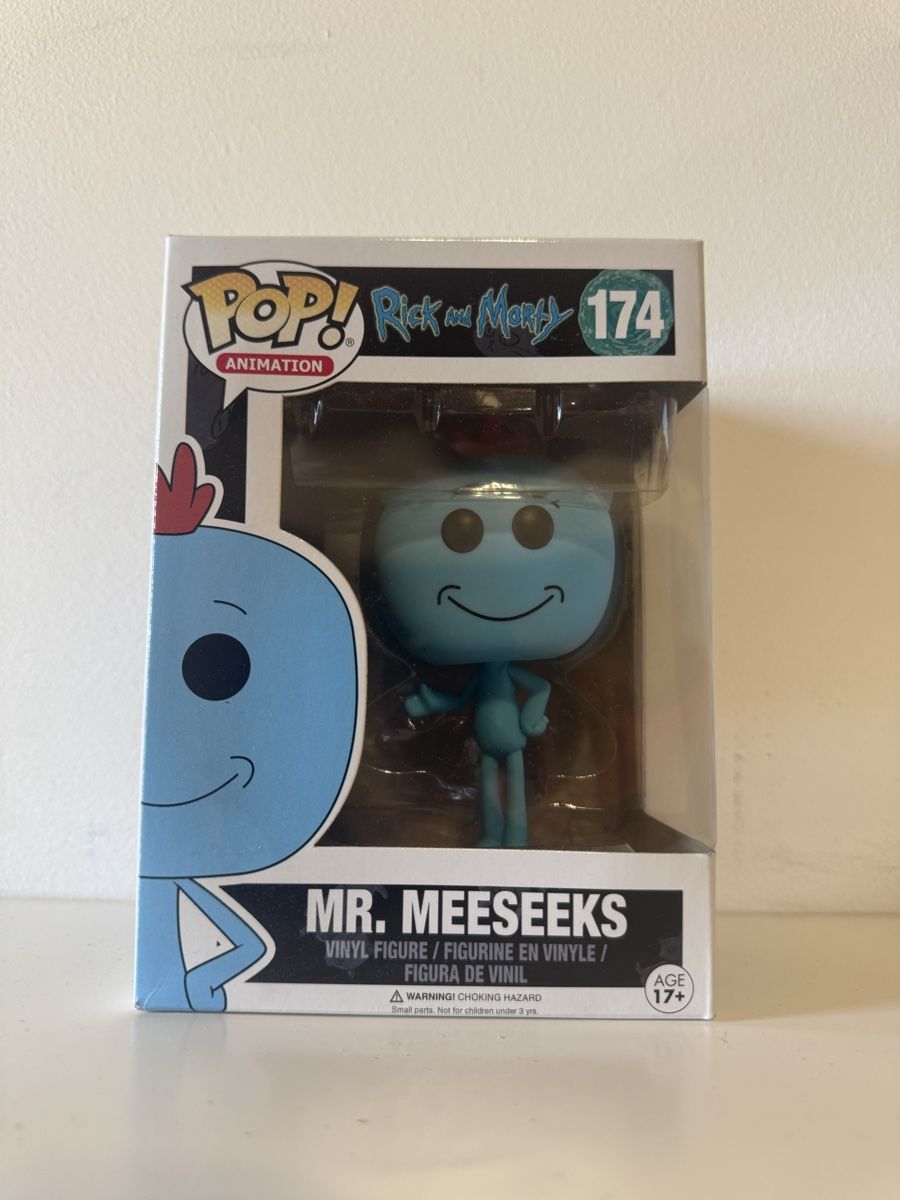 Funko Statuette: Funko Pop! Animation - Mr. Meeseeks 174 – Usato da Comano venduto da alice_x26x
