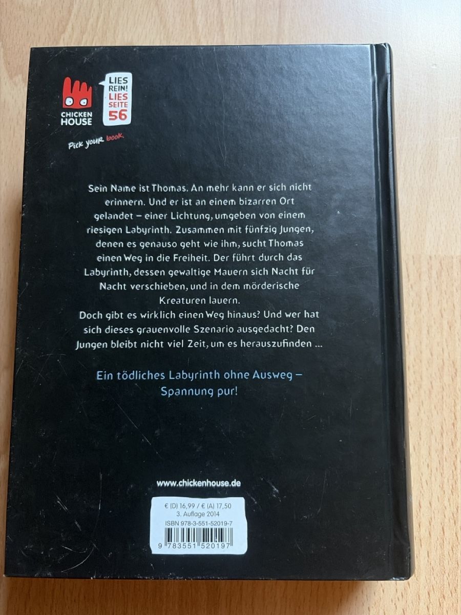 Libri: Maze Runner – Usato da Bern venduto da mil_25l6 1