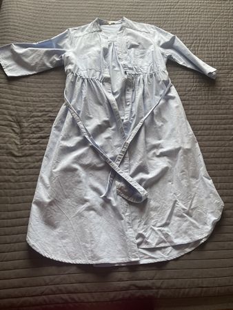 Mint&Berry Hemdblusenkleid Gr. 42 blau - neuwertig