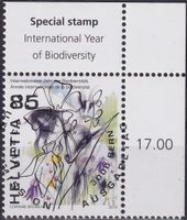 2010, Nr.1342 "Bioversität" mit ET-Voll-Stempel +ECKTABS.