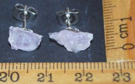 Ohrstecker N-924 – Amethyst – silbrig – 1 Paar