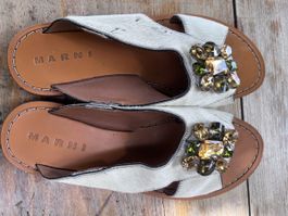 Marni Sandalen Grösse 40 mit Schmucksteinen