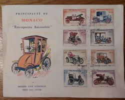 Ersttagsbrief FDC Automobile MONACO 1961