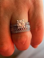 Damen Ring Set mit Zirkonia Steinen in Silber 925