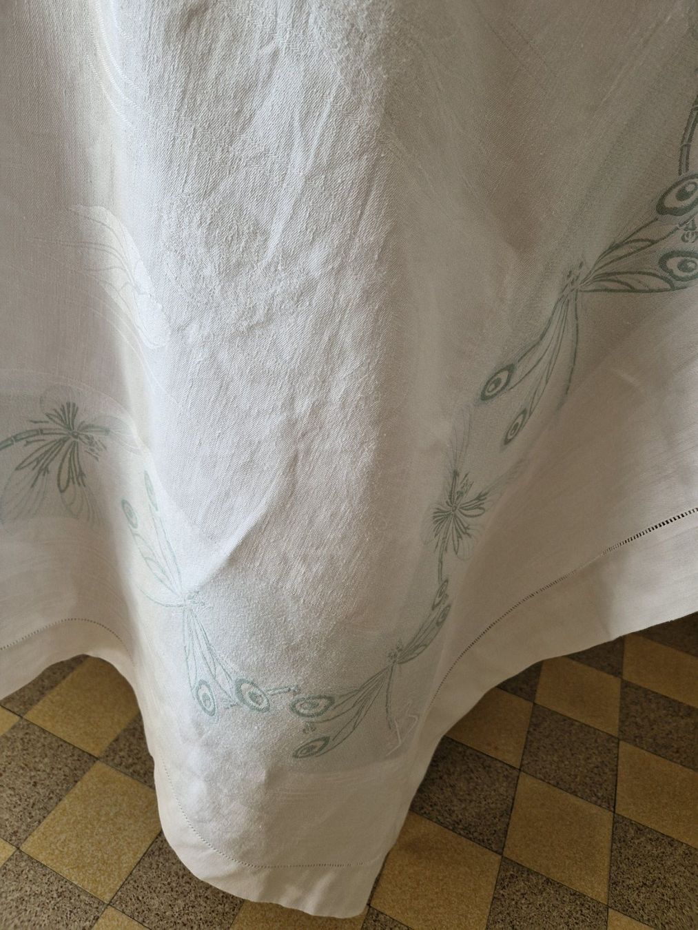 Altra biancheria da tavola: Tischdecke Jugendstil 162x182cm – Usato da Bern venduto da Antikbatik 1