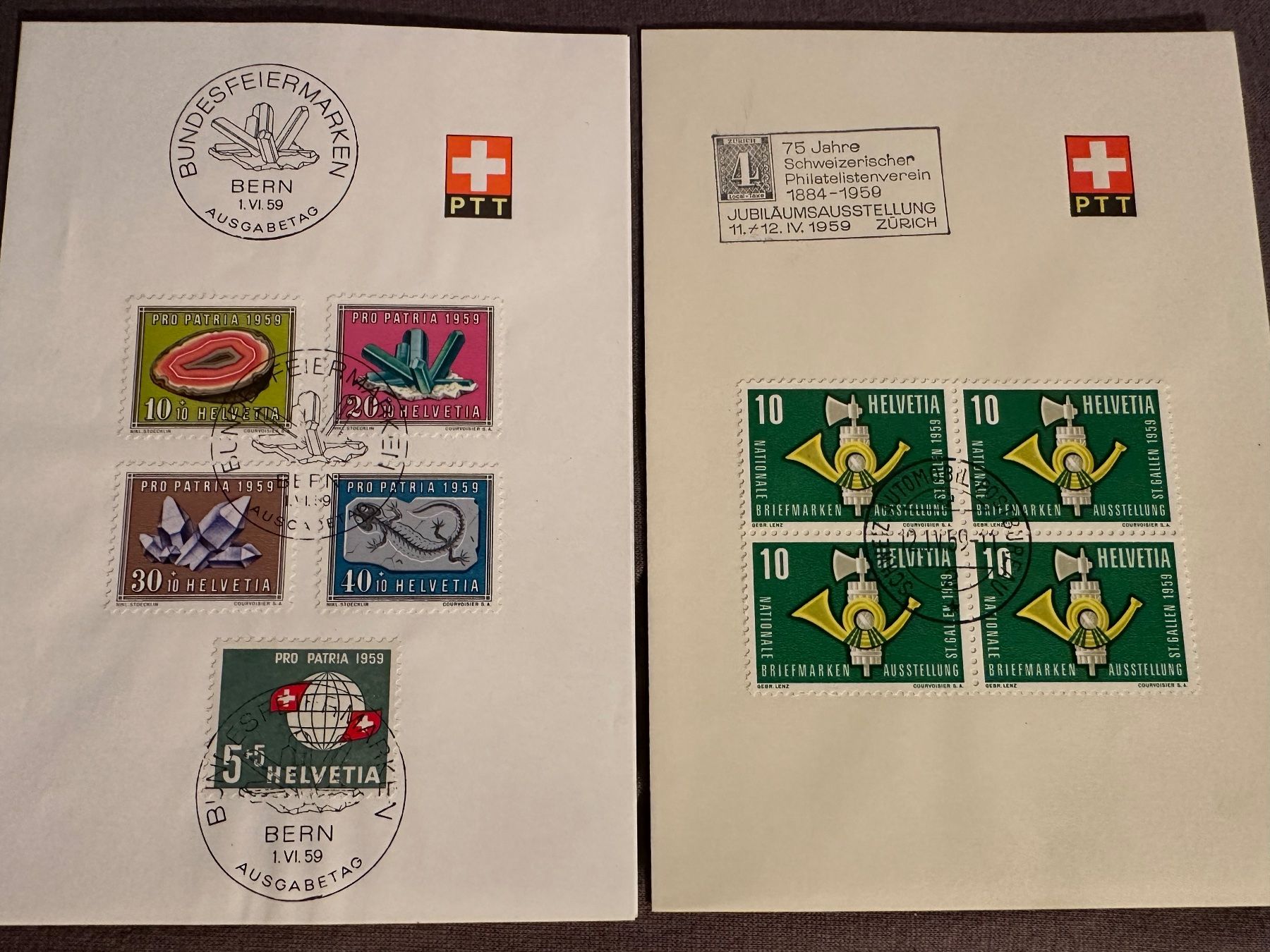 Tutti i francobolli: PTT 1959 Pro Patria – Usato da Stettfurt venduto da 2442