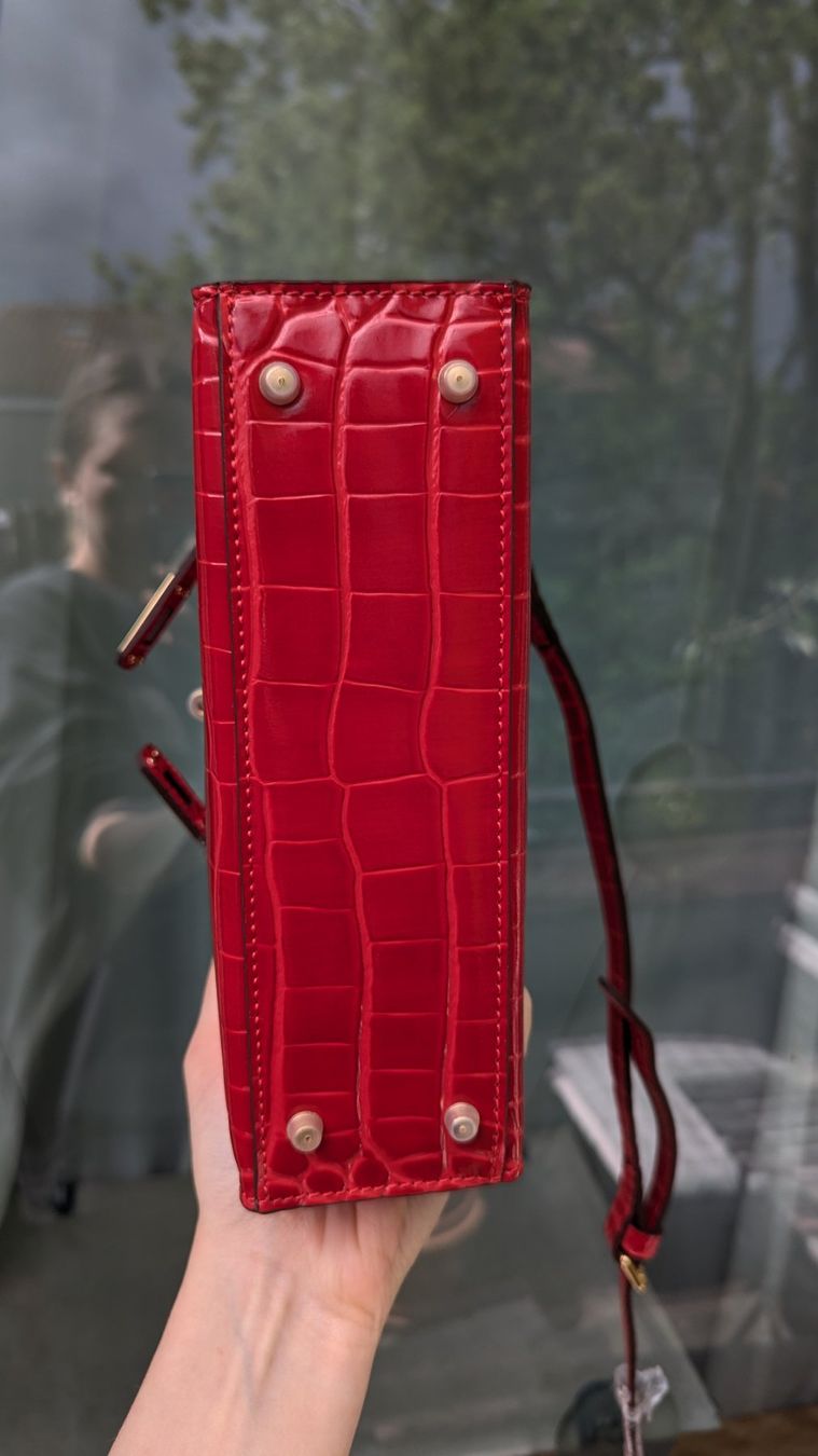 Borse da donna: Wunderschöne Tasche Crocomuster in Kelly Optik – Nuovo (secondo la descrizione) da Zürich venduto da oschance 2