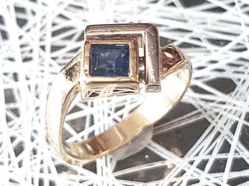 Ringe: Edler Saphir Ring im Carréeschliff – Neu (gemäss Beschreibung) aus Unterägeri von Altgoldschmuck 5