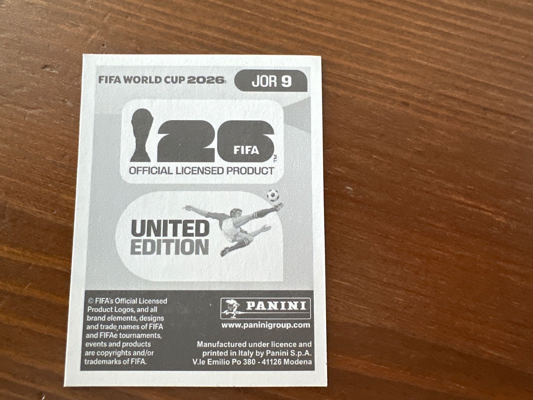 Panini Carte collezionabili: Panini JOR 9 FIFA World Cup 2026 – Nuovo e nell'imballaggio originale da Würenlos venduto da gtvlady_82 1