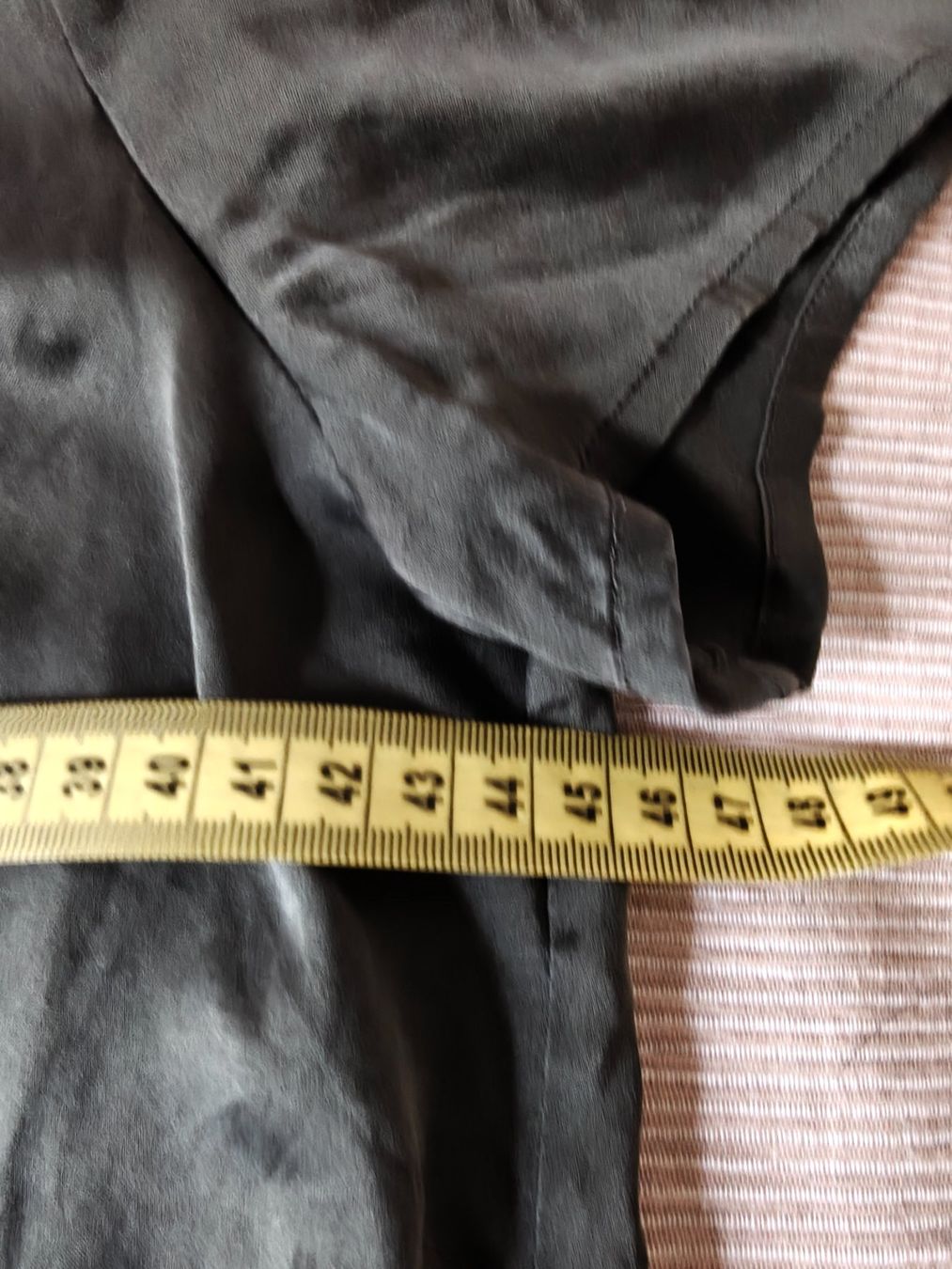 Camicette: Dixie silk forest green ruffle front blouse top M – Usato da Geneve venduto da readycat 5