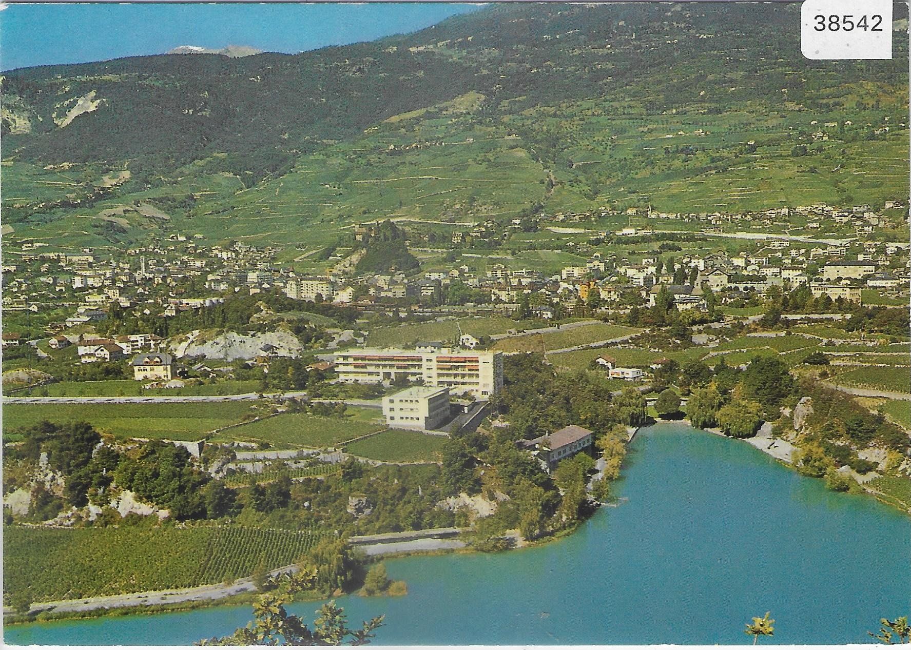 Ansichtskarten: Sierre et le Lac de Geronde – Gebraucht aus Ettingen von Kartenplanet