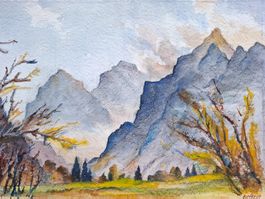 Aquarell Ferdinand Meyer-Streiff Rautiwand GL 1983