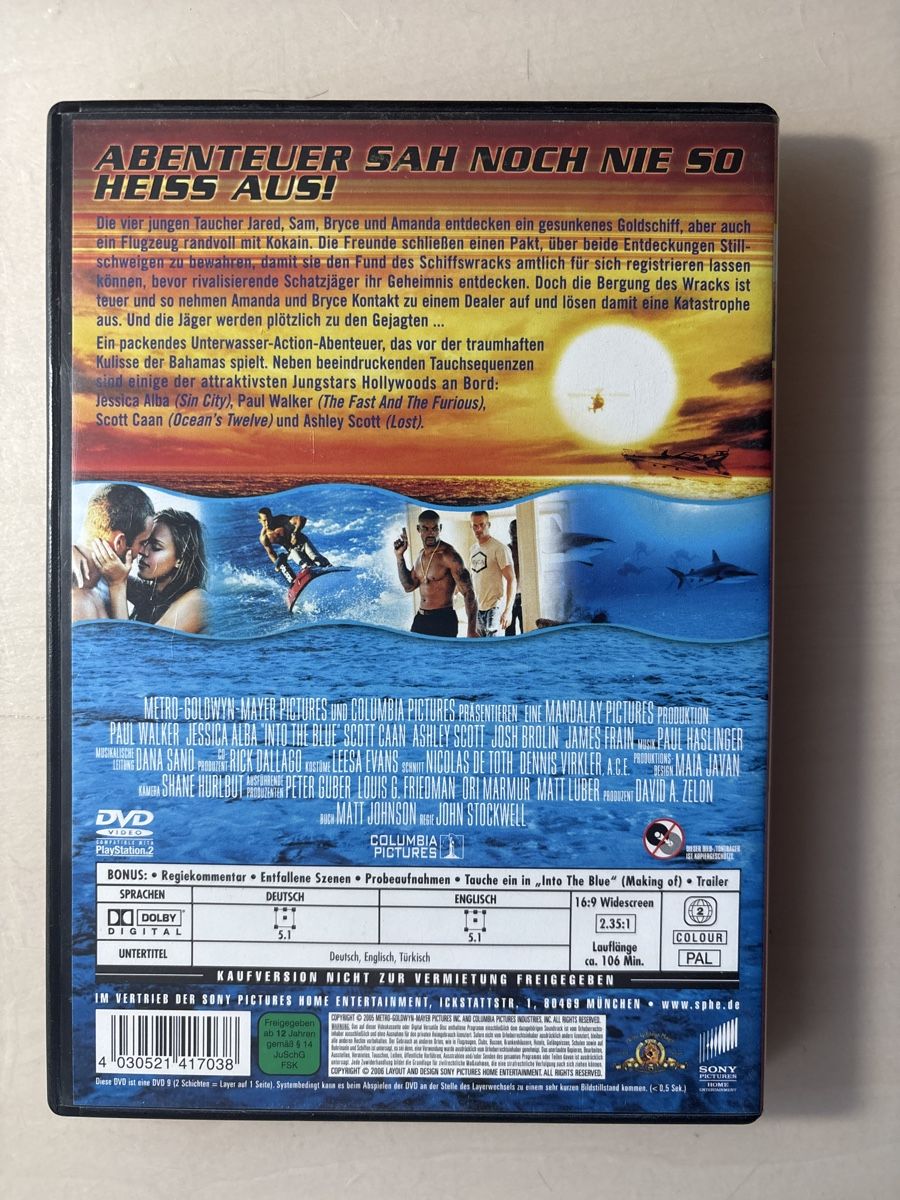 Tutti i DVDs: Into the Blue – Usato da Ruswil venduto da Slivio_ 1
