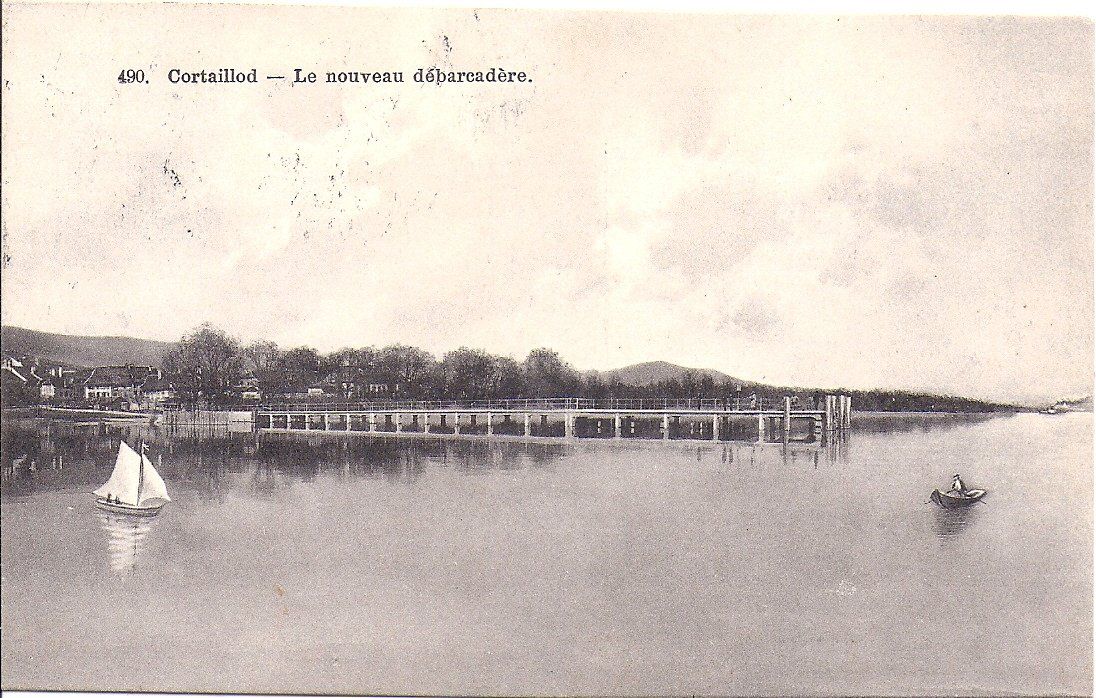 Cartoline postali: CORTAILLOD, le nouveau débarcadère – Usato da Les Verrières venduto da Scampi0