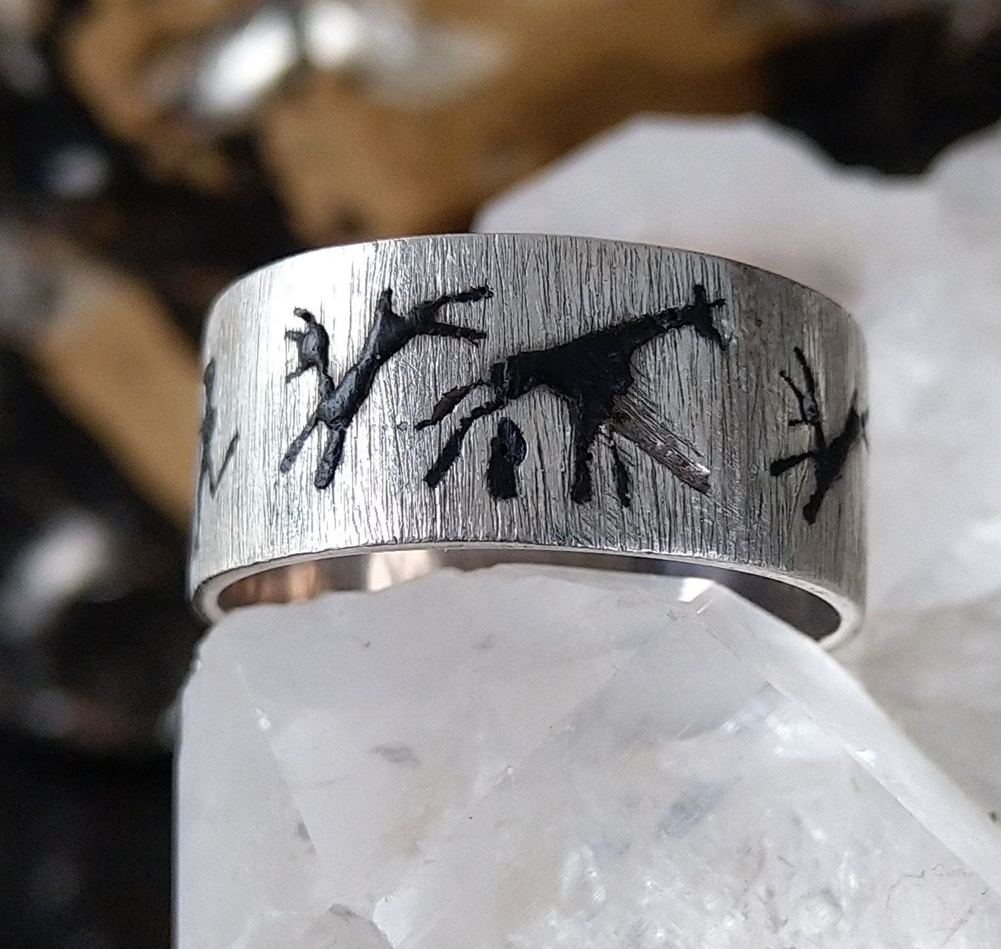 Anelli: AFRIKANISCHER RING 925 SILBER MIT TIEREN – Usato da Romanshorn venduto da BoutiqueA