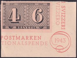 1943, W15 Bogenausschnitt (Luxussblatt) postfrisch **