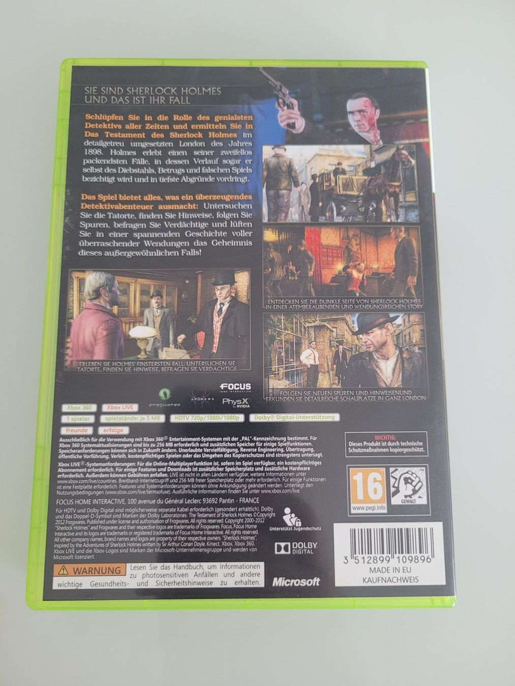 Giochi: Das Testament des Sherlock Holmes (XBox 360) – Usato da Uezwil venduto da -Retrogames- 2