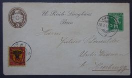 Tüblibrief BU 026.PrWZ 5 + Zudruck + PJ Nr. 10, Kat. ca. 300