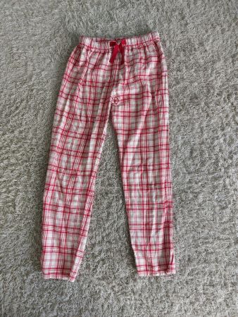 Pyjamahose Kariert Rot Weiss