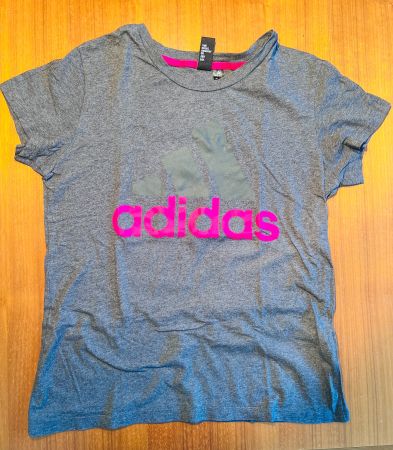 Adidas Sport T-Shirt Damen – Grau/Pink – Grösse M