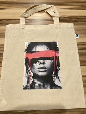 Stofftasche Fairtrade Cotton mit Print neu ungebraucht