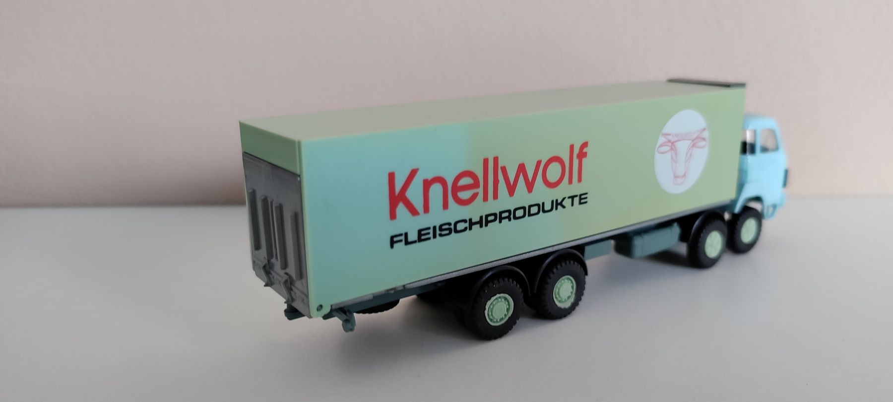 Roskopf Modellini d'auto: ROSKOPF-MODELL-LKW - "SAURER D290/330" | Knellwolf-Fleisch  – Usato da Boswil venduto da MAF_952 1