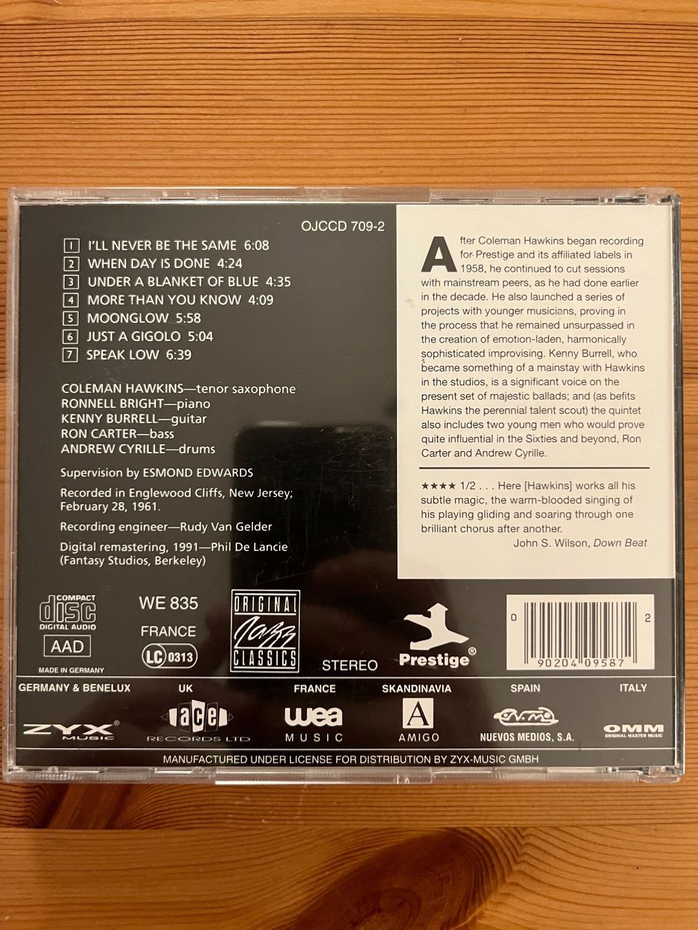 CDs: COLEMAN HAWKINS - THE HAWK RELAXES – D'occasion à Lausanne par sbar224 1