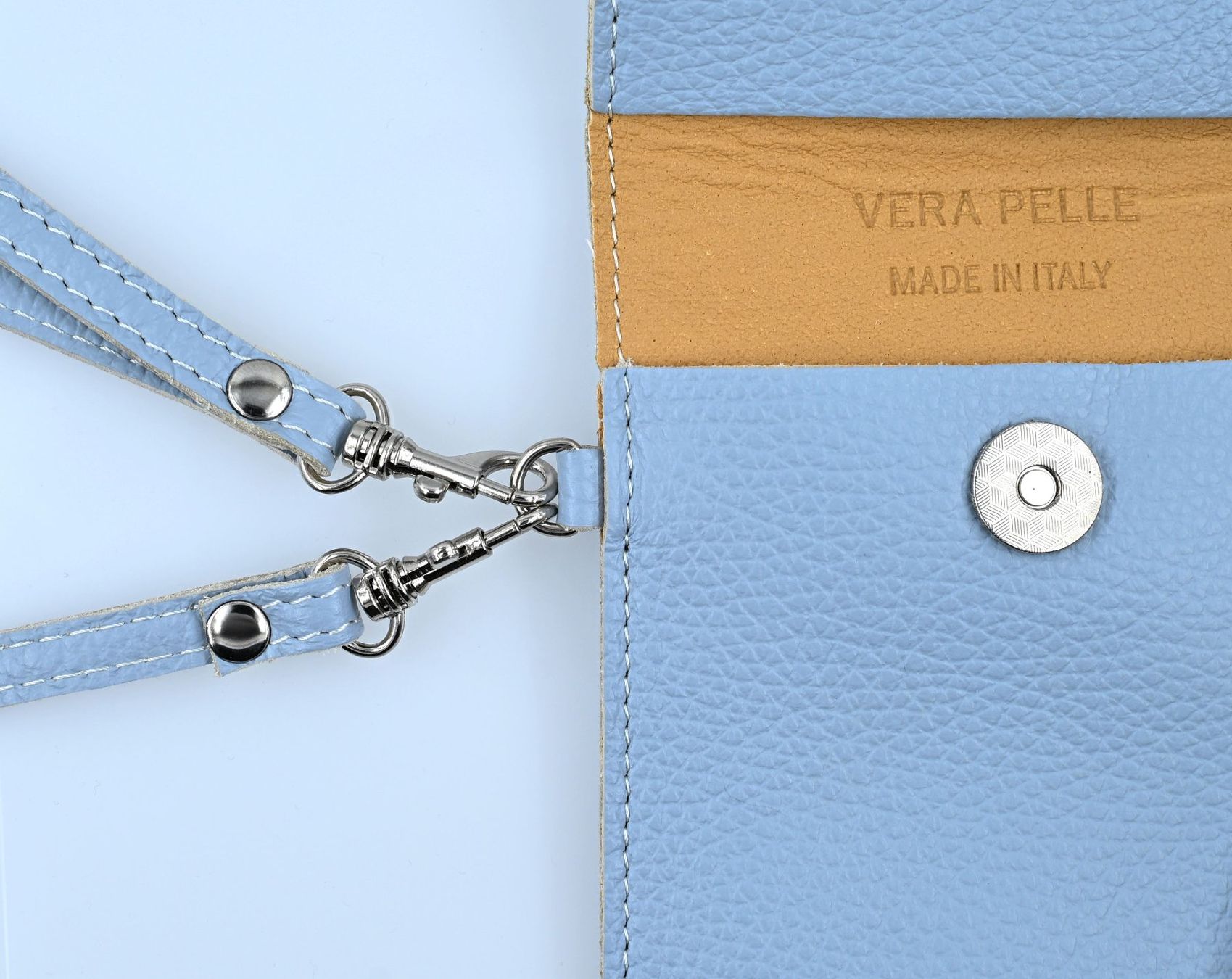 Borse da donna: Handytasche Leder hellblau Made in Italy neu – Nuovo (secondo la descrizione) da Dürnten venduto da puumies 4