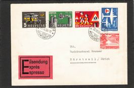Eilsendung : Satzbrief 23.lV.1956 plus Zusatzfrankatur