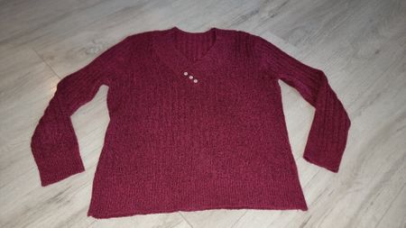 Warmer Winter-Pulli, Weinrot, Gr.42 Kuschelig! neuwertig 